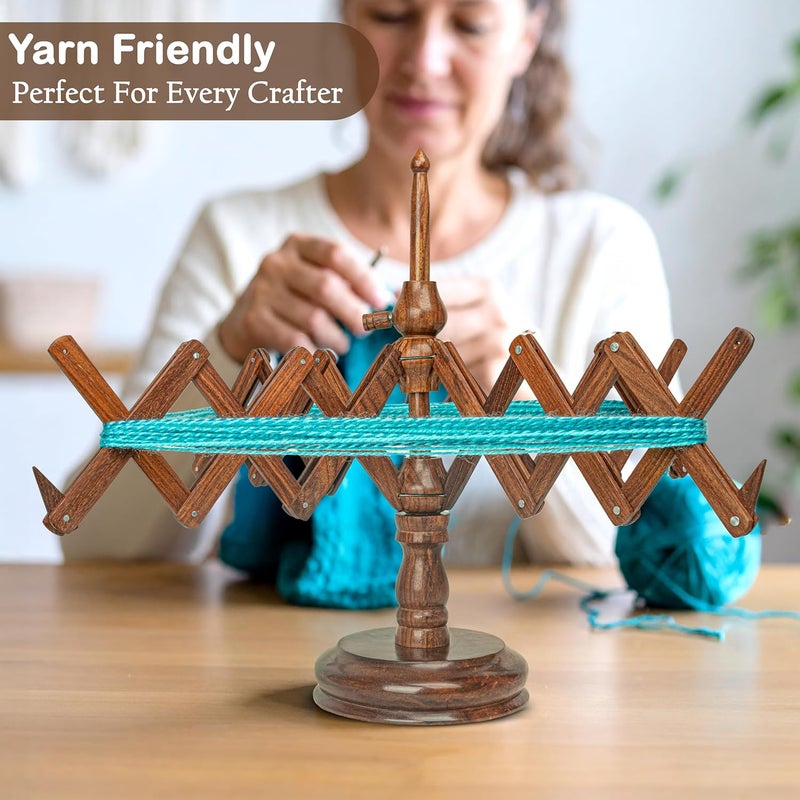 OZYRA Wooden Yarn Winder for Crocheting (Yarn Swift Only) - Image 2